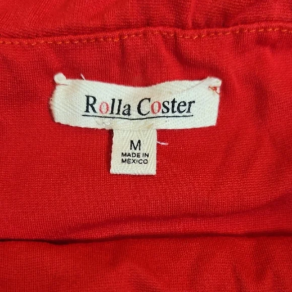 Rolla Coster Red Ruffled Classic Strapless Bodycon Dress Size M - Picture 8 of 8